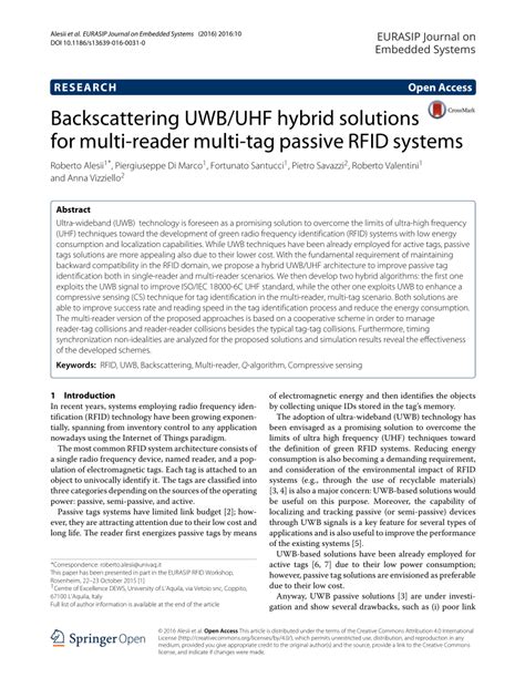 Backscattering UWB/UHF hybrid solutions for multi